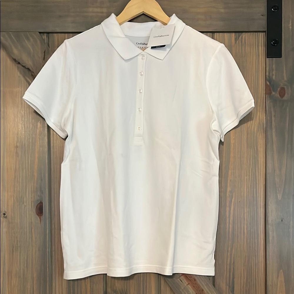 Croft and Barrow Women's White Button Down Shirt Size XL NWT